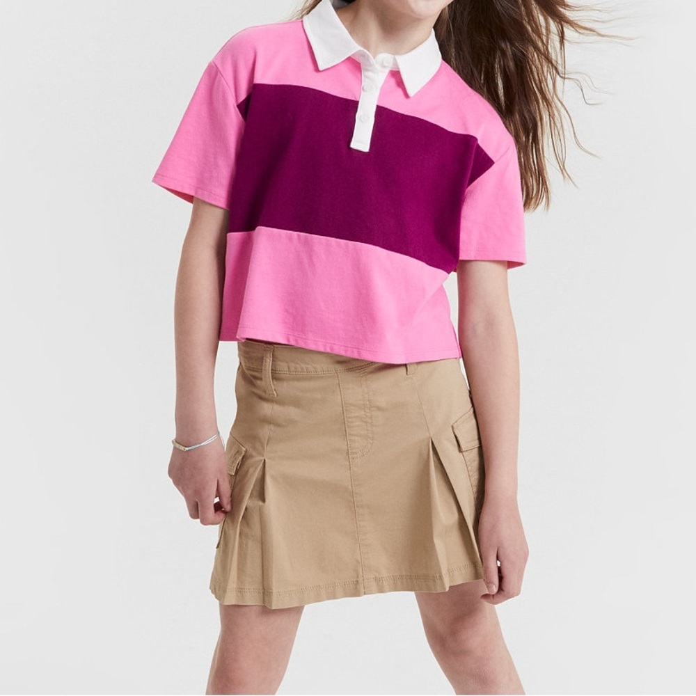 Pleated Khaki Cargo Skort - Picture 1 of 3